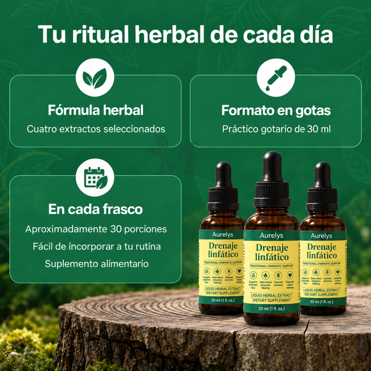 Matina Drenaje Linfático| Gotas herbales para tu ritual diario 🌿